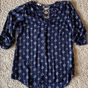 Maurices navy and white tunic